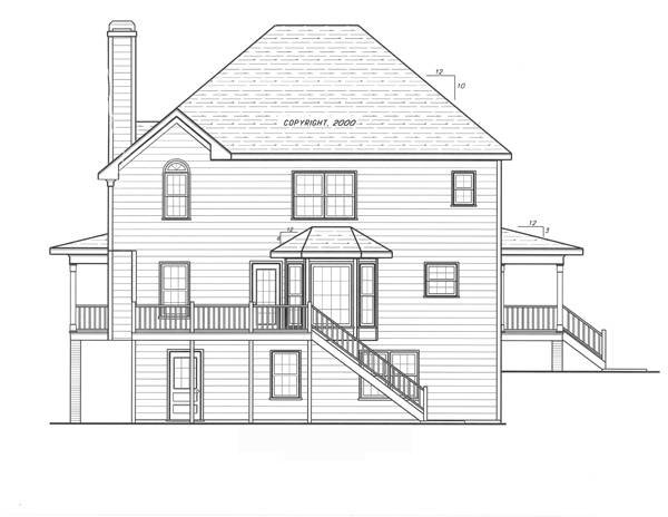 Rear Elevation image of ABERDEEN-A House Plan